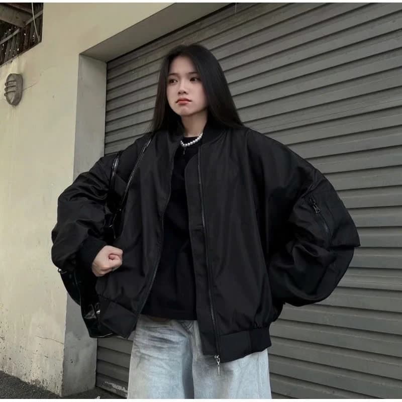 Banner Áo khoác bomber nữ Oversize khuyến mãi 1